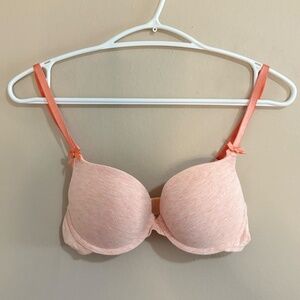 La Vie En Rose Heather Pink Cotton T-Shirt Bra with Underwire 32B